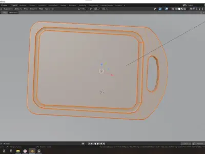 cutting board Lou- Poli Free low-poly 3D model