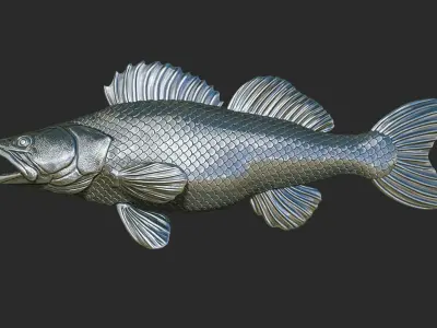 Zander on the base 3D print model