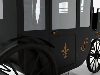 Carriage - Dracula   Low-poly 3D model