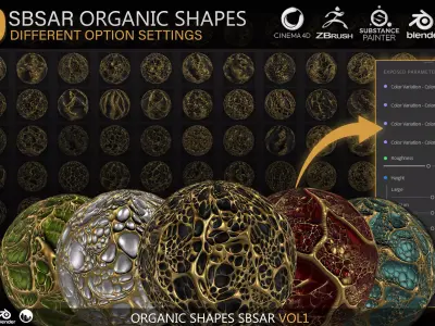 200 SBSAR Organic Shapes Materials  Texture