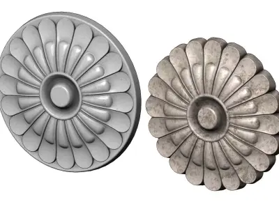 Round Rosette for plaster and woodworking 3D print model