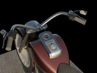 Motorcycle - Harley Davidson - Fat Boy 3D model