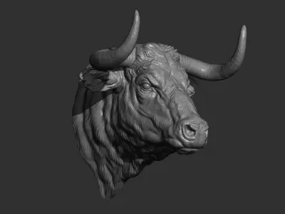 Bull head 3D print model