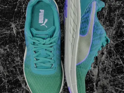 PUMA 3D SHOES - BLUE Low-poly 3D model