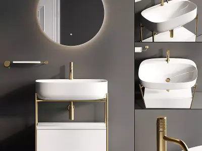 Modern Luxury Bathroom Vanity 3D Mod 3D model
