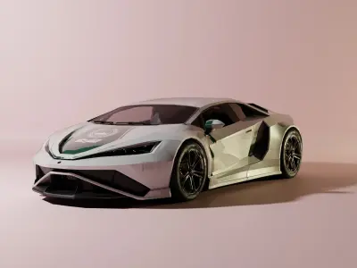 Next-Gen Supercar Concept Model Low-poly 3D model
