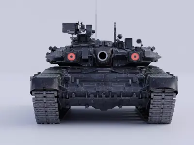 Russian T-90A Main Battle Tank High Quality Realistic 3D Model 3D model