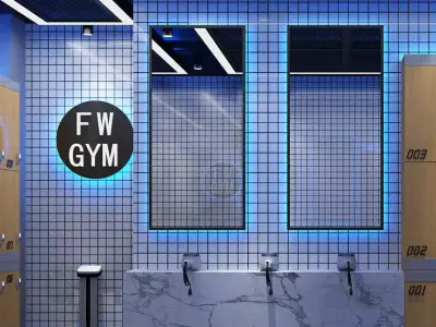 Locker Room 3D model