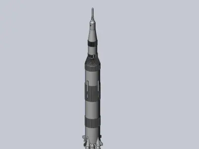 Simple Printable Saturn V Model 3D print model