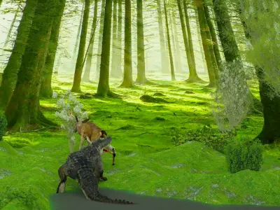 Alligator Attack 4K 3D model