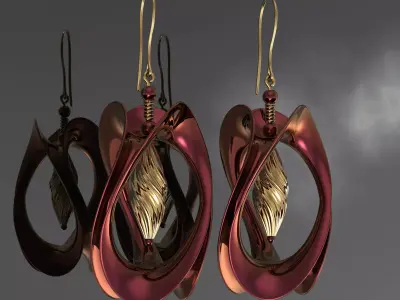 Earrings summer Free 3D model