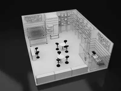 Booth Exhibition Stand a279a 3D model