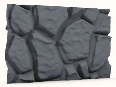 Stacked Cobble Stone Facade 3D model