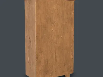 Wood cabinet 03 Low-poly 3D model