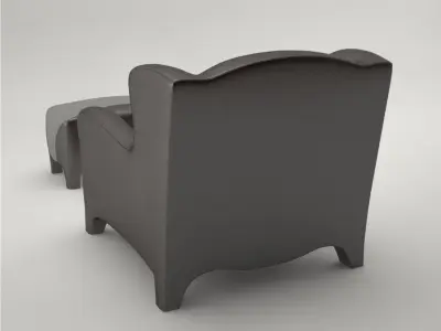 Pro - Promemoria Club Armchair and bench 3D model