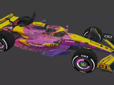 McLaren Formula 1 Team Race Car Digital pubg Low-poly 3D model