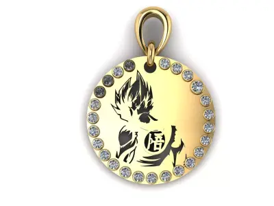 ANIME  COIN PENDANT 3DD PRINTABLE MODEL  3D print model