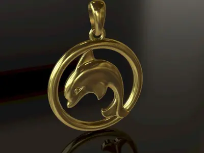 dolphin pendant 3D print model