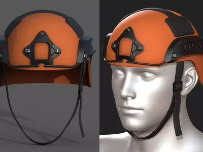 Helmet military combat armor scifi  Low-poly 3D model