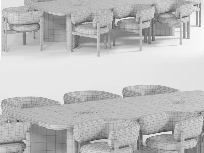 Dining Set 01 3D model