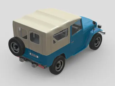 Toyota Land Cruiser J40 1979 Low-poly 3D model