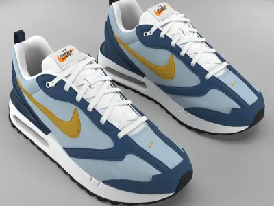 Air Max Dawn Particle Grey PBR Low-poly 3D model