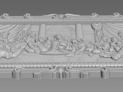 The Last Supper Bas-Relief 3D model