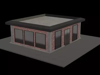 Multi-purpose Building  Low-poly 3D model