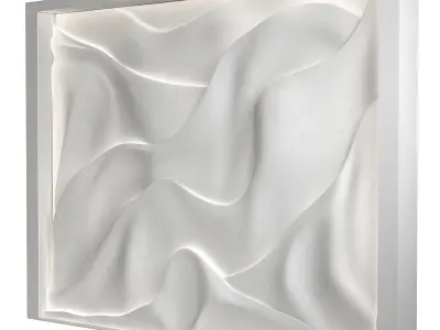 Decorativ panel wave 24 3D model