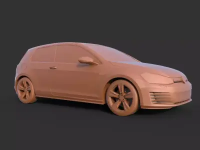 Volkswagen Golf GTI 3D print model