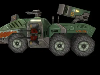 Tank GB Boss Low-poly 3D model