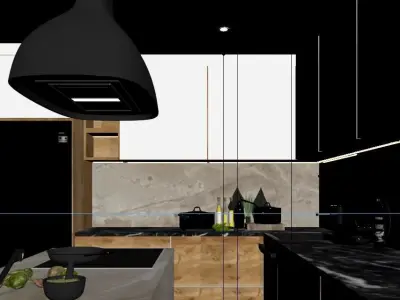 Kitchen Design Scene 3D model