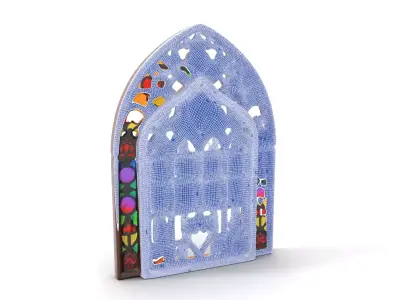 Vibrant Stained Glass Window model pack Low-poly 3D model