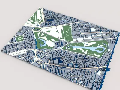 Queen Victoria Memorial Buckingham Palace Monument 3D model