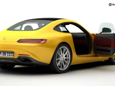 Mercedes AMG GT 2015 EU and US version 3D model