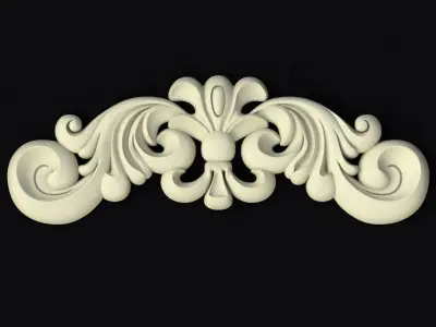 Central decor ornament for furniture 3D model 748