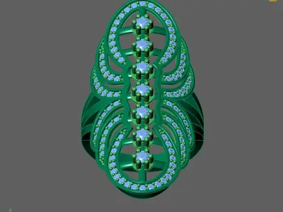 Women Long Ring Ready STL 3DM Models Womens Ring Long models 3D print model shop