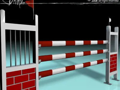 White-red jump 3D model