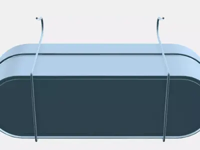 White onion flower box with holder Low-poly 3D model