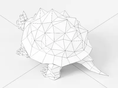 Old turtle 3d model  Low-poly 3D model