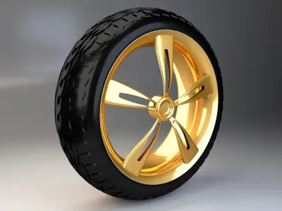 Tire the car Low-poly 3D model
