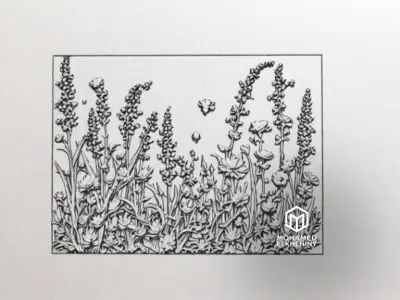 modern panel wall decor set wall relief mural CNC 103 3D model