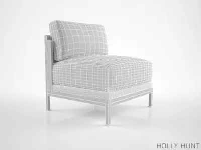 Holly Hunt Tweed Lounge Chair  3D model