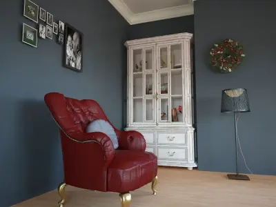 Interior Sofa Armchair 22 - For CNC and Interior 3D model