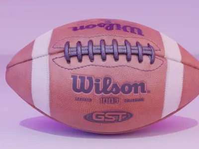 Rugby ball high-poly 3D model