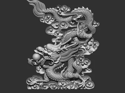 dragon statue of 3D print model