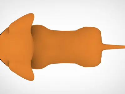Dachshund  Low-poly 3D model