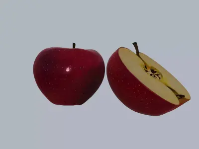 Apple 3D Model Low-poly 3D model