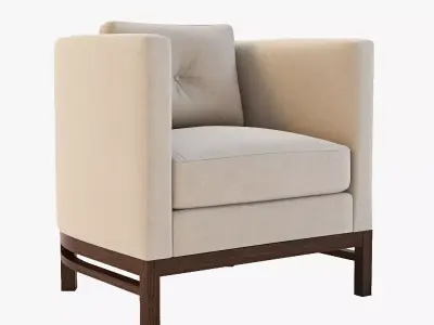 Bolier Domicile Curved Back Lounge Chair 62035 3D model