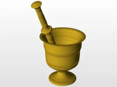 Mortar and Pestle Free 3D model